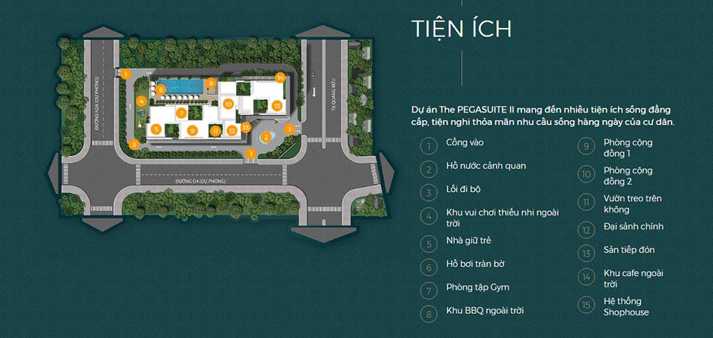 Tiện ích nội khu của The Pegasuite 2
