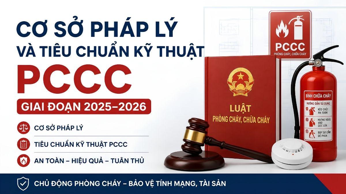 Cơ sở pháp lý và tiêu chuẩn kỹ thuật PCCC giai đoạn 2025–2026
